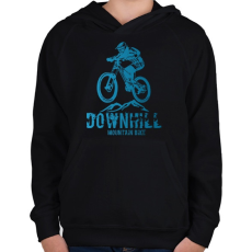 PRINTFASHION downhill - Gyerek kapucnis pulóver - Fekete