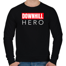 PRINTFASHION DOWNHILL HERO - Férfi pulóver - Fekete