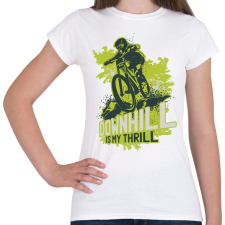 PRINTFASHION Downhill - Női póló - Fehér női póló