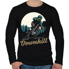 PRINTFASHION Downhill sötét alaphoz - Férfi hosszú ujjú póló - Fekete férfi póló