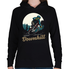 PRINTFASHION Downhill sötét alaphoz - Női kapucnis pulóver - Fekete