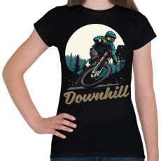 PRINTFASHION Downhill sötét alaphoz - Női póló - Fekete