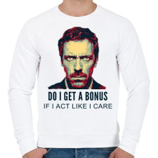 PRINTFASHION DR HOUSE - Férfi pulóver - Fehér férfi pulóver, kardigán