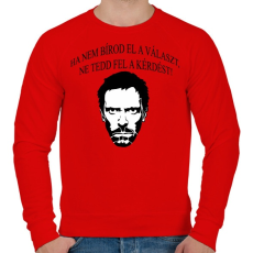 PRINTFASHION Dr- House - Férfi pulóver - Piros