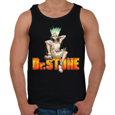 PRINTFASHION Dr. Stone - Senku - Férfi atléta - Fekete atléta, trikó