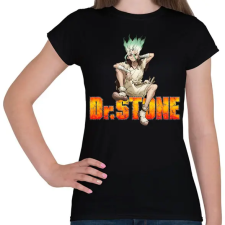 PRINTFASHION Dr. Stone - Senku - Női póló - Fekete női póló