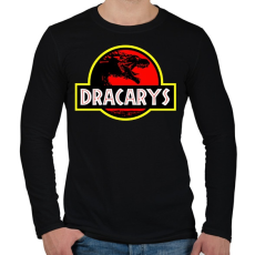 PRINTFASHION Dracarys - Férfi hosszú ujjú póló - Fekete