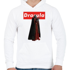 PRINTFASHION Dracula - Férfi kapucnis pulóver - Fehér férfi pulóver, kardigán