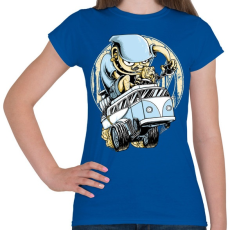 PRINTFASHION Drag VW Kombi - Női póló - Királykék