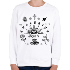 PRINTFASHION Drága bőr - Gyerek pulóver - Fehér gyerek pulóver, kardigán