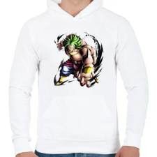 PRINTFASHION dragon ball broly - Férfi kapucnis pulóver - Fehér férfi pulóver, kardigán