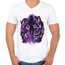 PRINTFASHION Dragon Ball - Dermesztő - Férfi V-nyakú póló - Fehér férfi póló