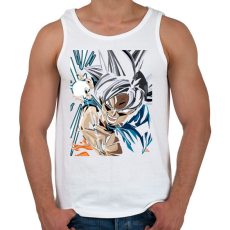 PRINTFASHION Dragon Ball - Férfi atléta - Fehér