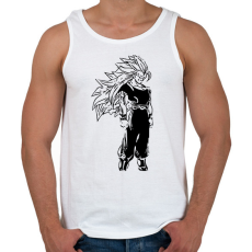 PRINTFASHION Dragon Ball - Férfi atléta - Fehér