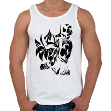 PRINTFASHION Dragon Ball - Férfi atléta - Fehér