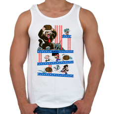 PRINTFASHION Dragon Ball - Full color - Férfi atléta - Fehér