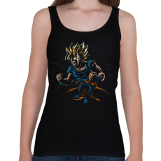 PRINTFASHION Dragon Ball Goku - Női atléta - Fekete