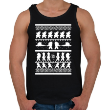 PRINTFASHION Dragon Ball karácsonyi minta - Férfi atléta - Fekete atléta, trikó