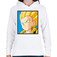 PRINTFASHION Dragon ball karakterek12 - Női kapucnis pulóver - Fehér női pulóver, kardigán