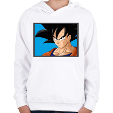 PRINTFASHION Dragon ball karakterek18 - Gyerek kapucnis pulóver - Fehér