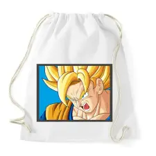 PRINTFASHION Dragon ball karakterek3 - Sportzsák, Tornazsák - Fehér tornazsák