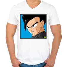 PRINTFASHION Dragon ball karakterek8 - Férfi V-nyakú póló - Fehér férfi póló