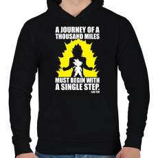 PRINTFASHION Dragon Ball - Kezdet - Férfi kapucnis pulóver - Fekete