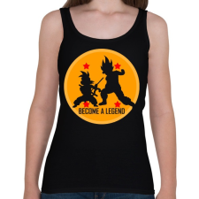 PRINTFASHION Dragon Ball - Légy Legenda! - Női atléta - Fekete női trikó