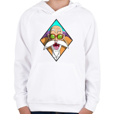 PRINTFASHION Dragon Ball Mester - Gyerek kapucnis pulóver - Fehér