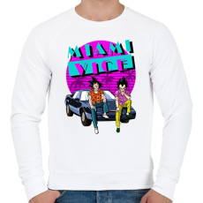 PRINTFASHION Dragon Ball Miami Vice - Férfi pulóver - Fehér