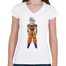 PRINTFASHION Dragon Ball - Női V-nyakú póló - Fehér női póló