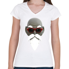 PRINTFASHION Dragon Ball - Női V-nyakú póló - Fehér