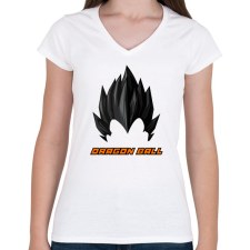 PRINTFASHION Dragon Ball - Női V-nyakú póló - Fehér női póló