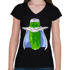 PRINTFASHION Dragon Ball Piccolo Pickle - Női V-nyakú póló - Fekete