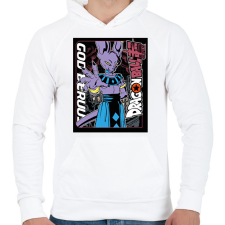 PRINTFASHION Dragon Ball Szuper - Férfi kapucnis pulóver - Fehér férfi pulóver, kardigán