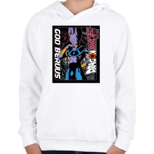 PRINTFASHION Dragon Ball szuper - Gyerek kapucnis pulóver - Fehér gyerek pulóver, kardigán