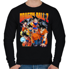 PRINTFASHION Dragon Ball Z - Goku - Férfi pulóver - Fekete