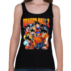PRINTFASHION Dragon Ball Z - Goku - Női atléta - Fekete