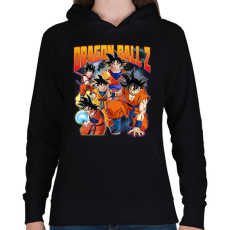 PRINTFASHION Dragon Ball Z - Goku - Női kapucnis pulóver - Fekete