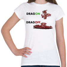 PRINTFASHION DRAGON DRAGOFF  - Női póló - Fehér női póló