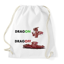 PRINTFASHION DRAGON DRAGOFF  - Sportzsák, Tornazsák - Fehér tornazsák