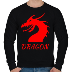 PRINTFASHION Dragon  - Férfi pulóver - Fekete