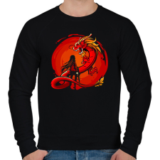 PRINTFASHION Dragon - Férfi pulóver - Fekete férfi pulóver, kardigán
