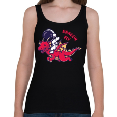 PRINTFASHION Dragon fly - Űrhajóssal - Női atléta - Fekete
