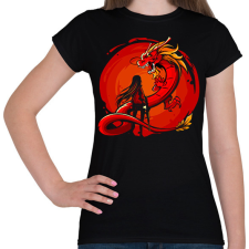 PRINTFASHION Dragon - Női póló - Fekete női póló
