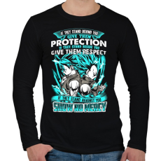 PRINTFASHION Dragonball - Bölcsesség - Férfi hosszú ujjú póló - Fekete