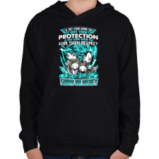 PRINTFASHION Dragonball - Bölcsesség - Gyerek kapucnis pulóver - Fekete gyerek pulóver, kardigán