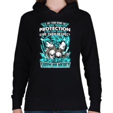 PRINTFASHION Dragonball - Bölcsesség - Női kapucnis pulóver - Fekete női pulóver, kardigán