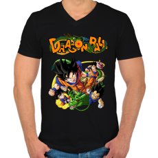 PRINTFASHION Dragonball - Férfi V-nyakú póló - Fekete