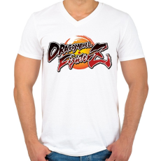 PRINTFASHION Dragonball FighterZ - Férfi V-nyakú póló - Fehér